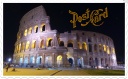 Postcard from Rome Cabs - Colosseum at Night